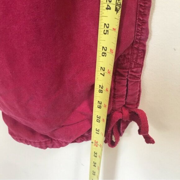 GAP Vintage Cargo Pockets Crop Tencel Pants Zip Fly Pant Ties Capris Trousers 8 - Picture 16 of 16
